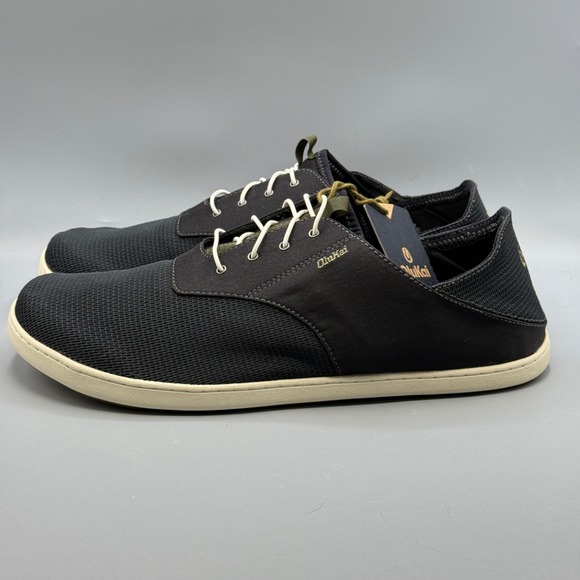 Olukai Men's 16 Shoes Black Boat Sneaker Hybrid Collapsible Heal Nohea Moku - Picture 2 of 11